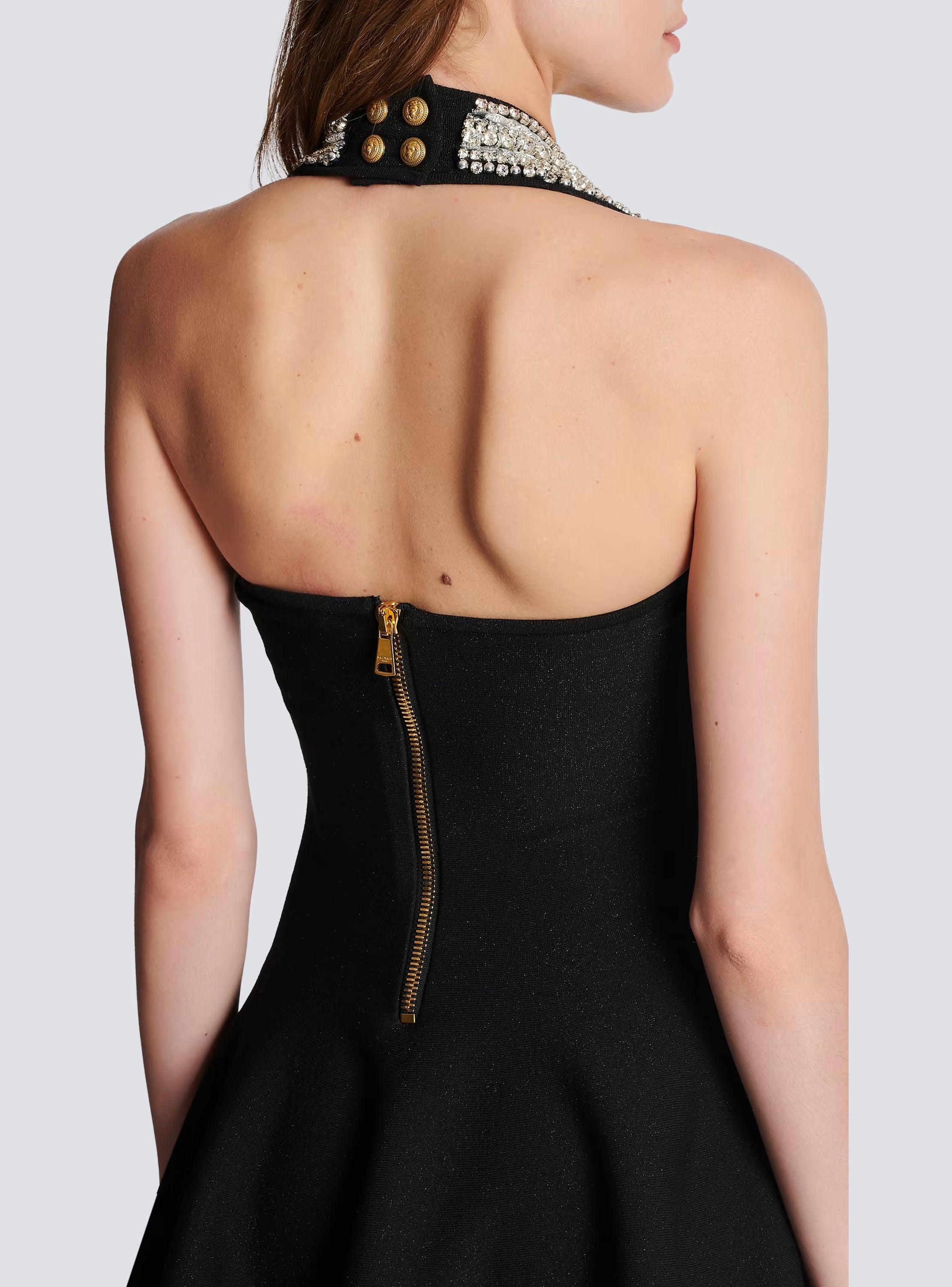 Alev Embellished Metallic Tweed Mini Dress