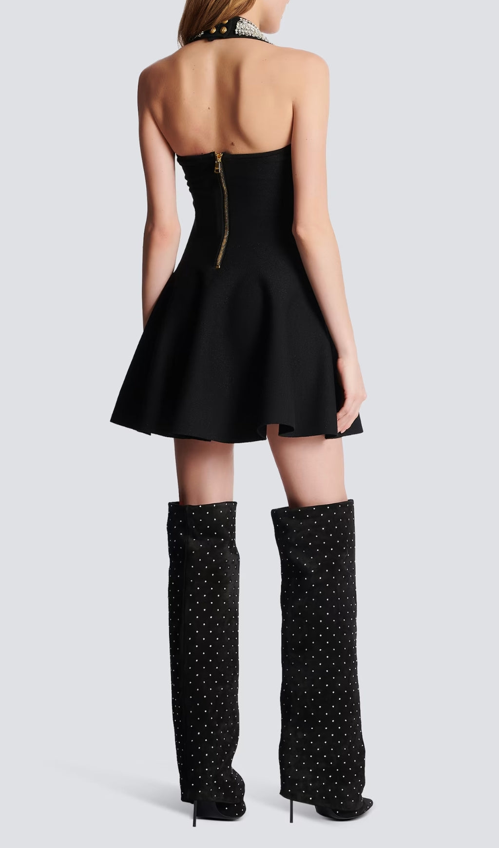 Alev Embellished Metallic Tweed Mini Dress