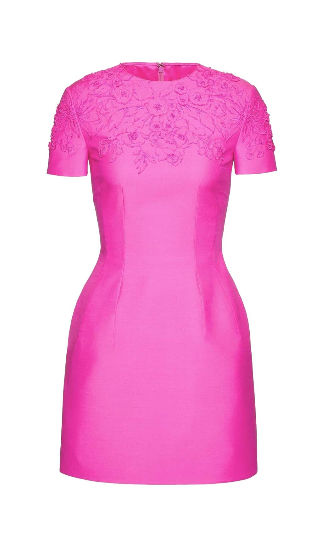 Adamina Pink Embroidered Mini Dress