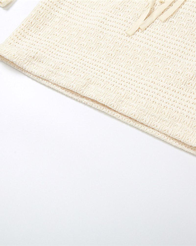 Merichill Knitted Tube Dress with Gloves