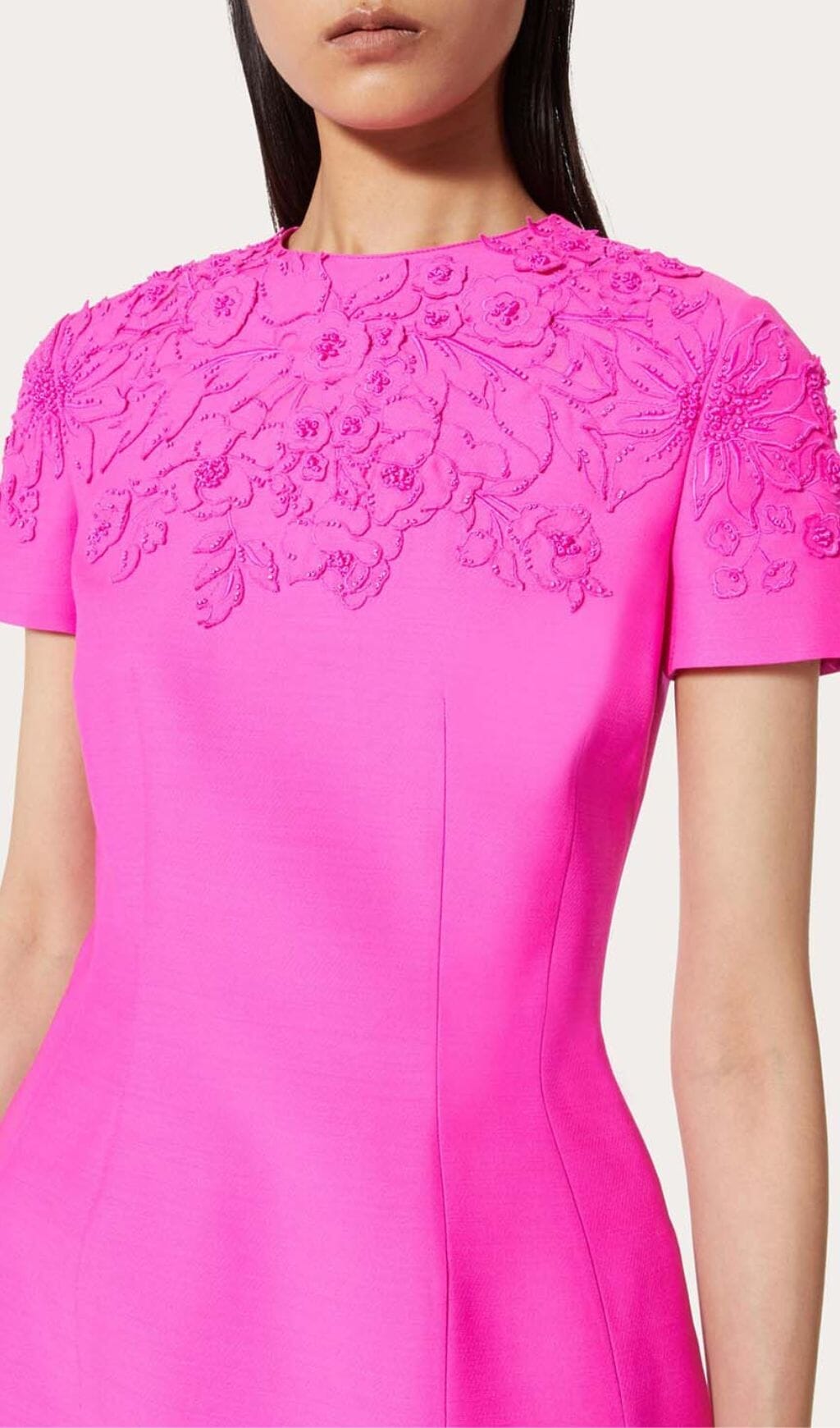 Adamina Pink Embroidered Mini Dress