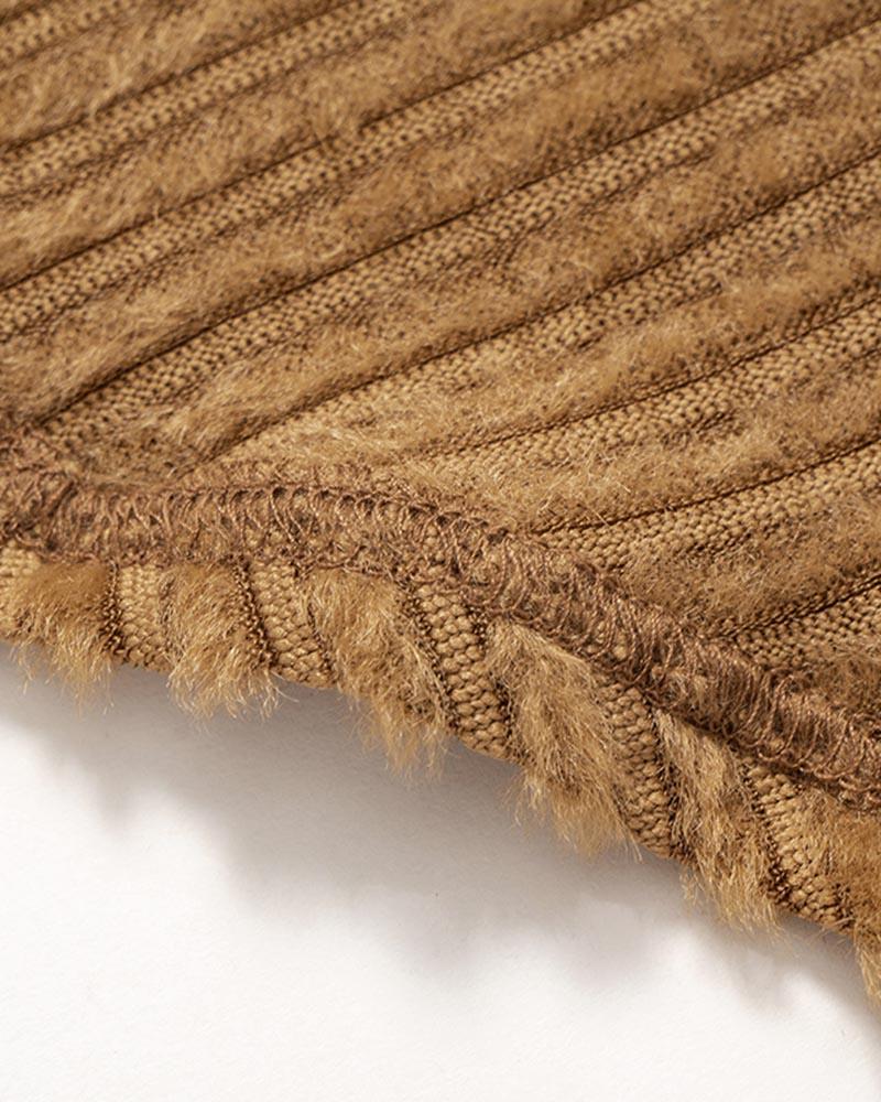 Off-Shoulder Faux Knitted Top