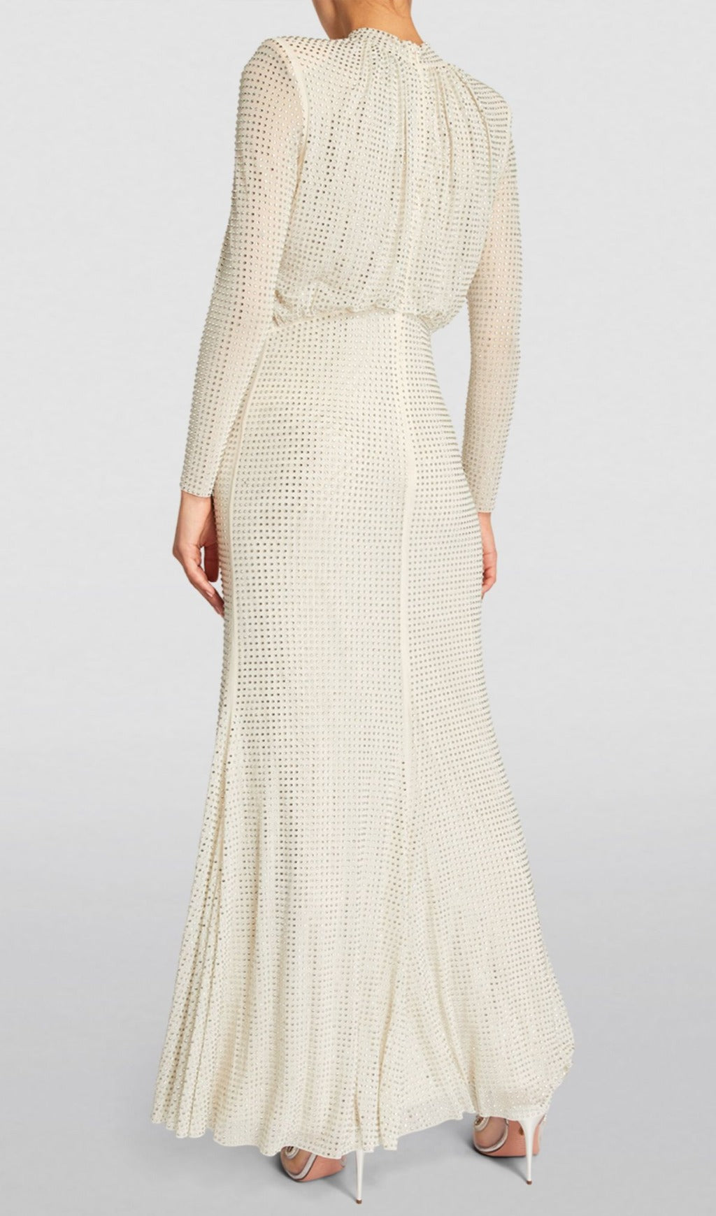 Aitana White Crystal-Embellished Maxi Dress